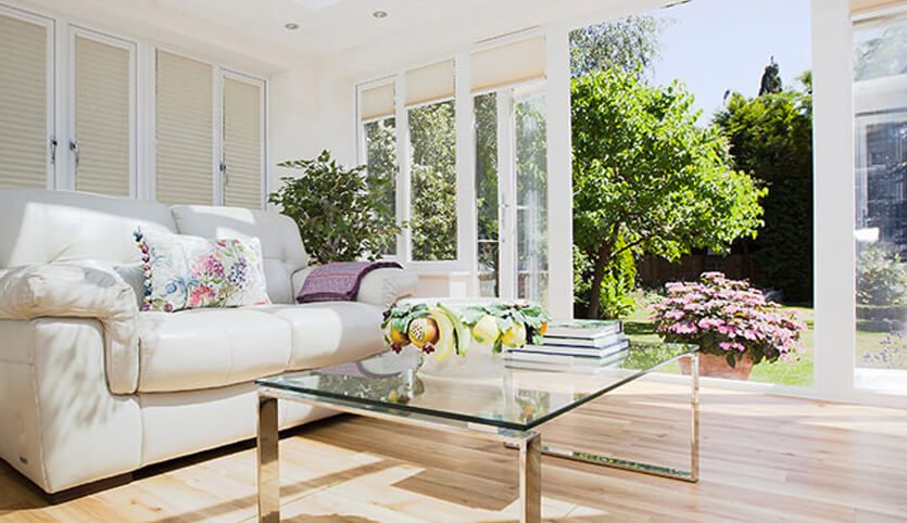 Interior view of a uPVC orangery