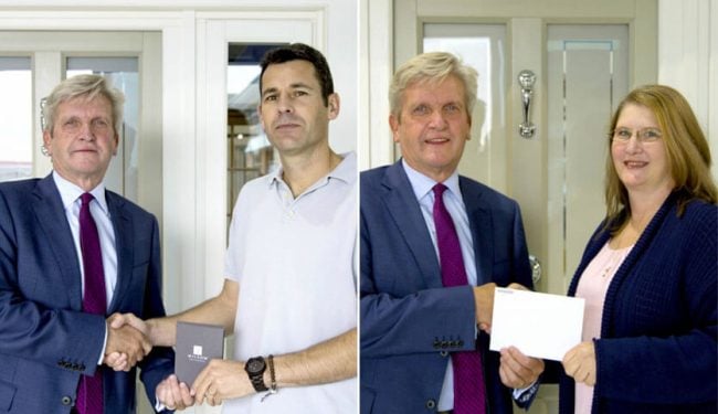 Huge reveal! Competition winners gain huge winnings at our Colchester showroom