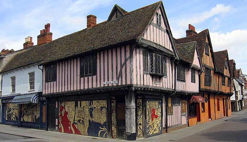 Classic Tudor buildings in Ipswich