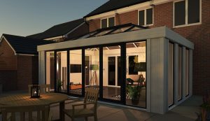 Dual colour aluminium orangery