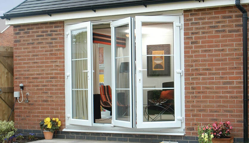 White bifold door