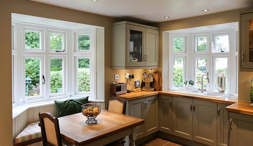 Replacement windows in a traditional inspired kitchen