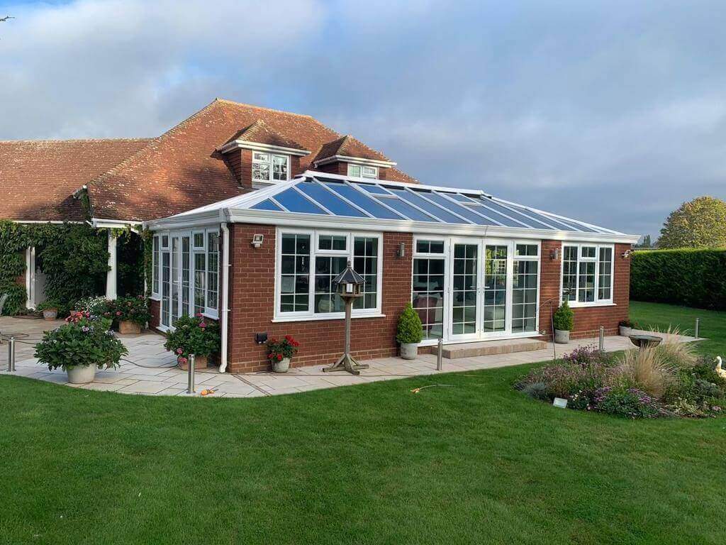White orangery extension