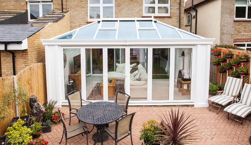 White aluminium Loggia conservatory