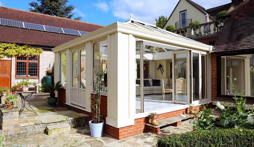 White uPVC Loggia conservatory installation