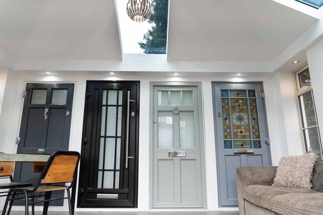 Composite front and back doors