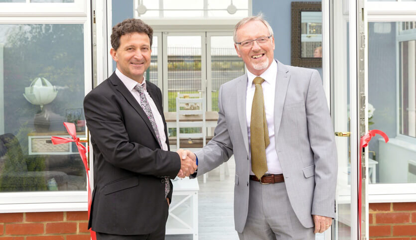 SEHBAC managing director John Savage (left) with Don Waterworth (right) founder of the MWCIA