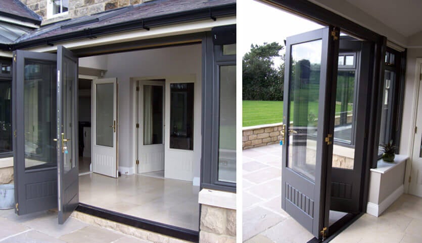 Hardwood timber bifold doors