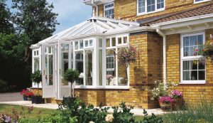 White T-Shaped conservatory installation