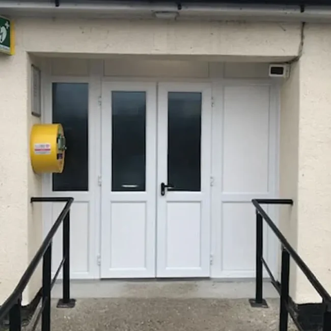 Welcoming uPVC entrance doors for Rayne Village Hall