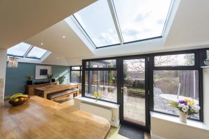 Sophisticated home conservatory extension with modern living space