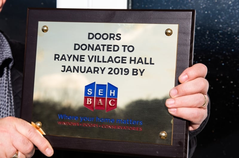 Village hall uPVC door donation