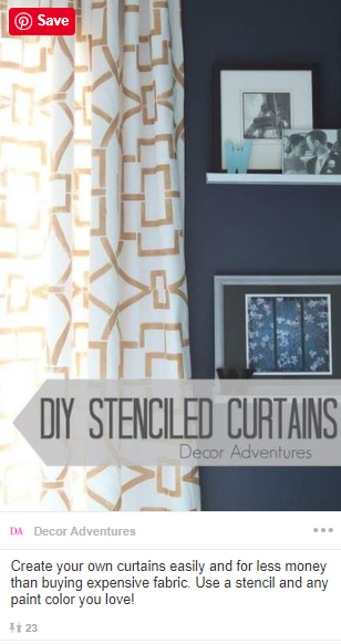 DIY stenciled curtains