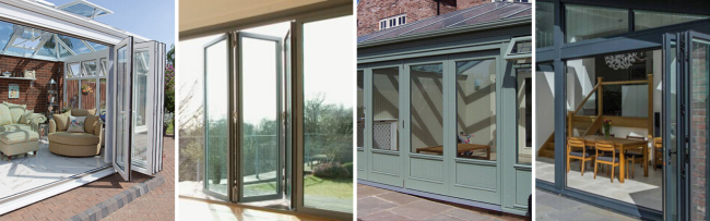 Do external bifold doors fold back against the wall?