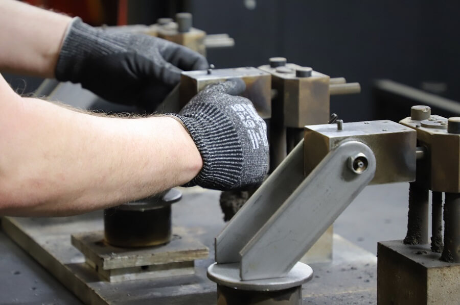 Machinery used for making doors.