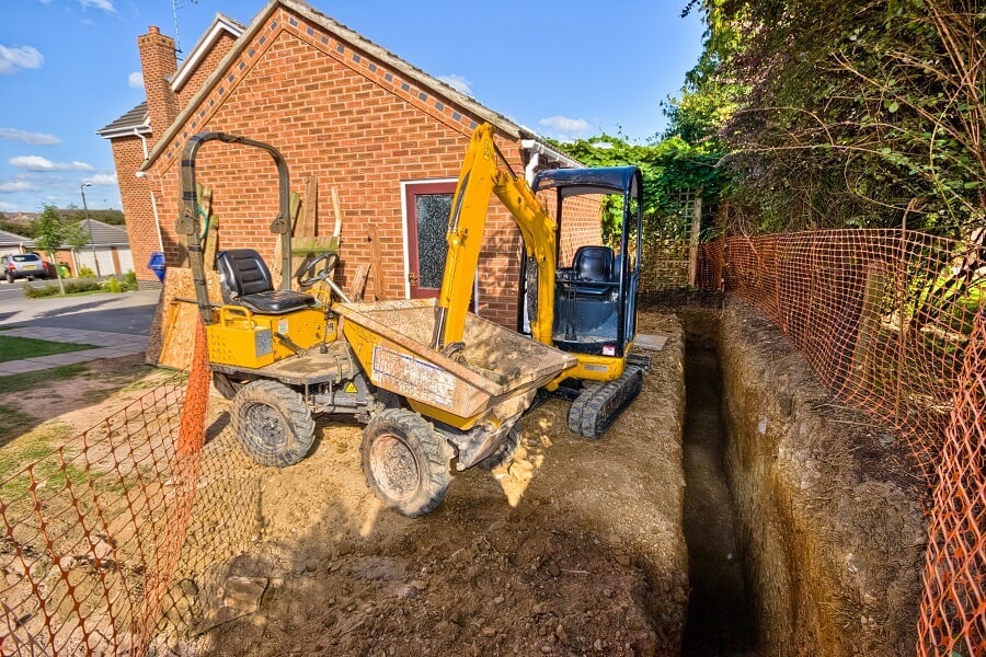 Home Extension Construction Site