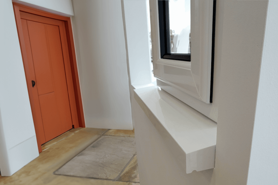 Window with a white cill