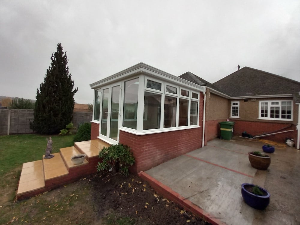 conservatory with french doors