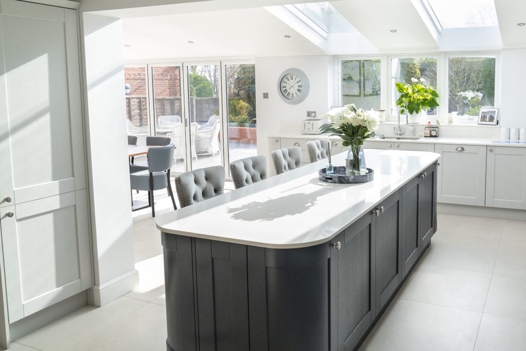 Kitchen extension with rooflights and bifold doors