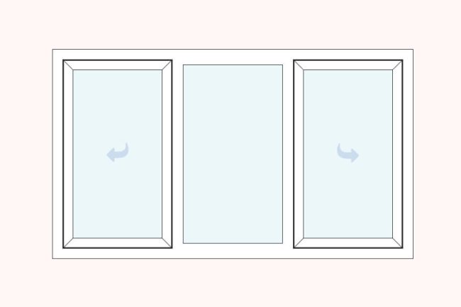 uPVC casement centre fixed side hung left right double glazed windows
