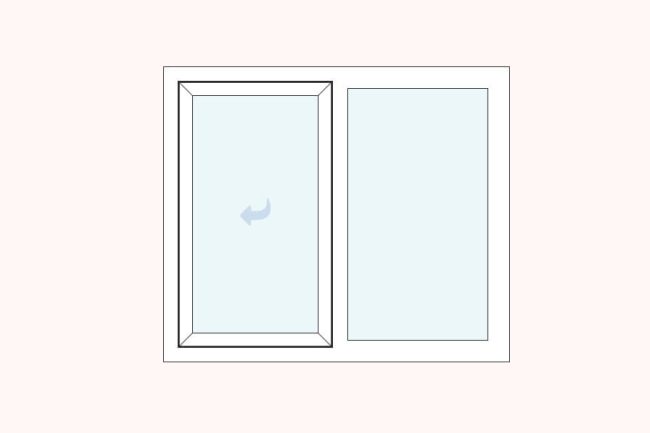 uPVC casement fixed left side hung left double glazed windows