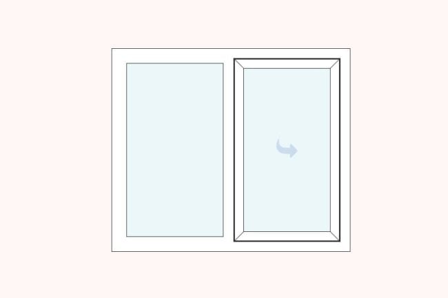 uPVC casement fixed left side hung right double glazed windows