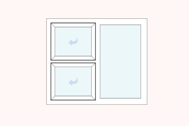 uPVC casement fixed right top and bottom left hung double glazed windows