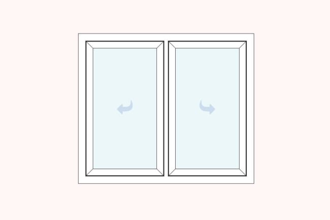 uPVC casement French double glazed windows