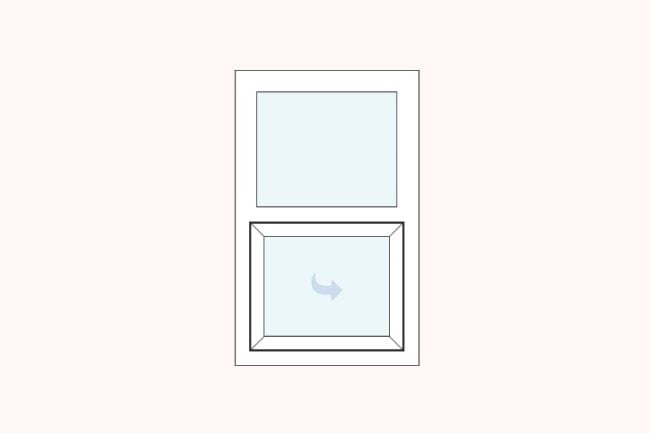 uPVC casement top hung below fixed double glazed windows