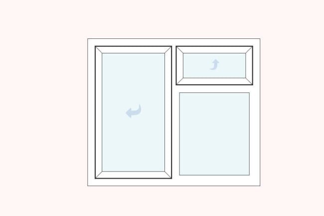 uPVC casement vent over fixed right side hung left double glazed windows