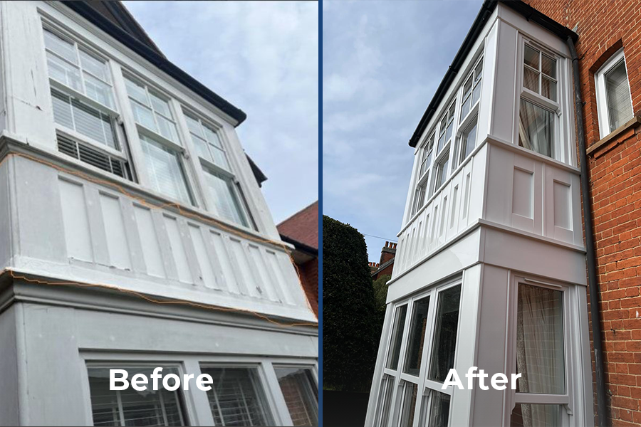 vertical sliders before and after