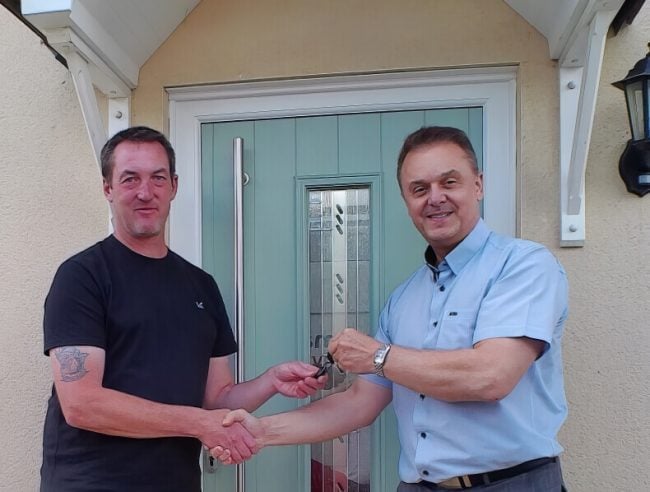 Patrick receives stunning new front door thanks to SEH BAC and Radio Essex