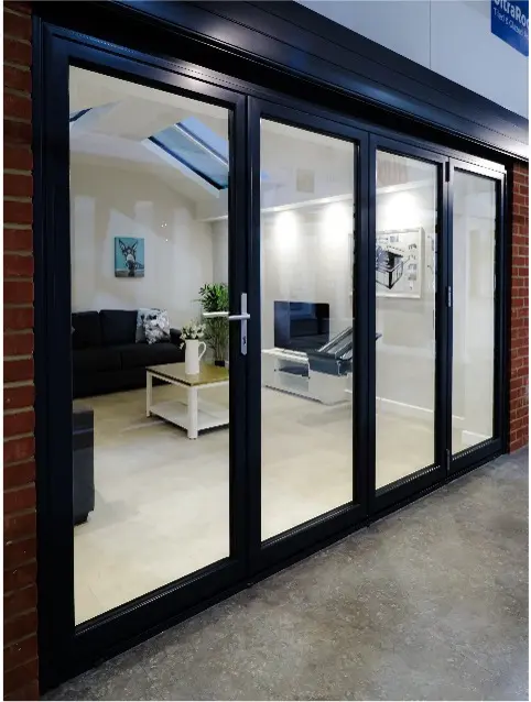 Aluminium Bi-folds – Antheracite Grey – 4 Pane Bi-folds