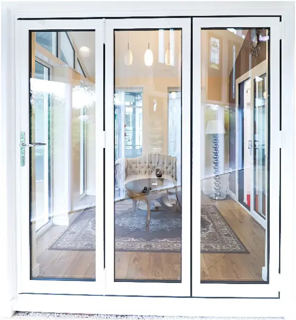 Aluminium Bi-folds – White Smooth – 3 Pane Bi-folds