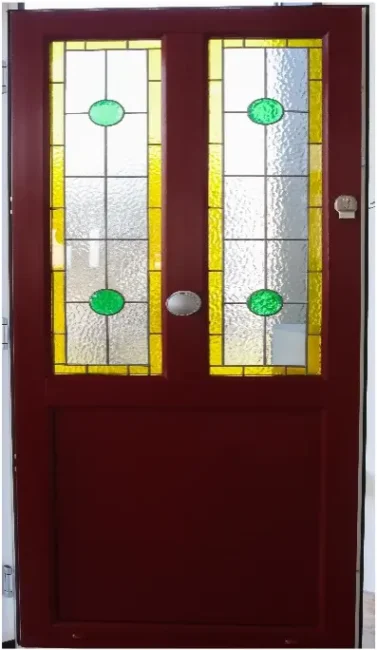 Suffolk Doors – Ruby Red – Sudbury – Brushed Silver Furniture