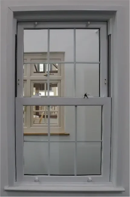 Vertical Sliders – White Smooth – Charisma – Internal Georgian Bars