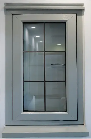 Windsor Flush Windows – Agate Grey – Flush sash – Aged Rectangle Lead