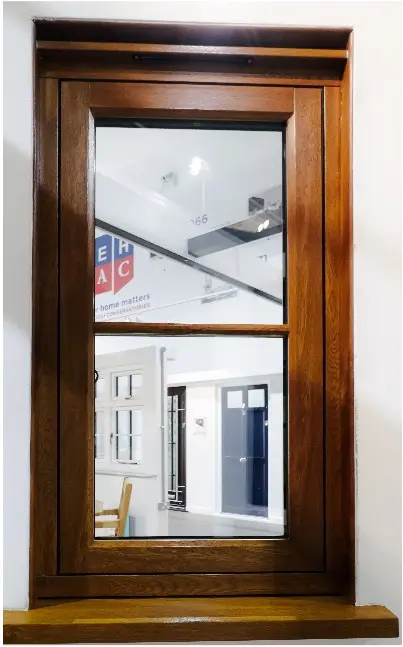 Windsor Flush Windows – Golden Oak – Flush sash